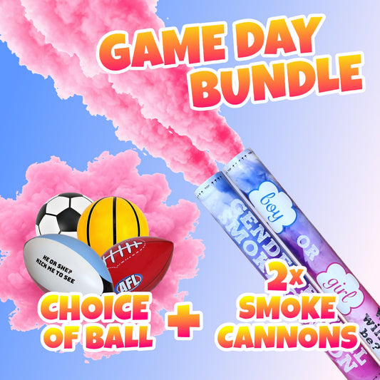 Game Day Reveal Bundle Choice Of Ball + Smoke Cannons