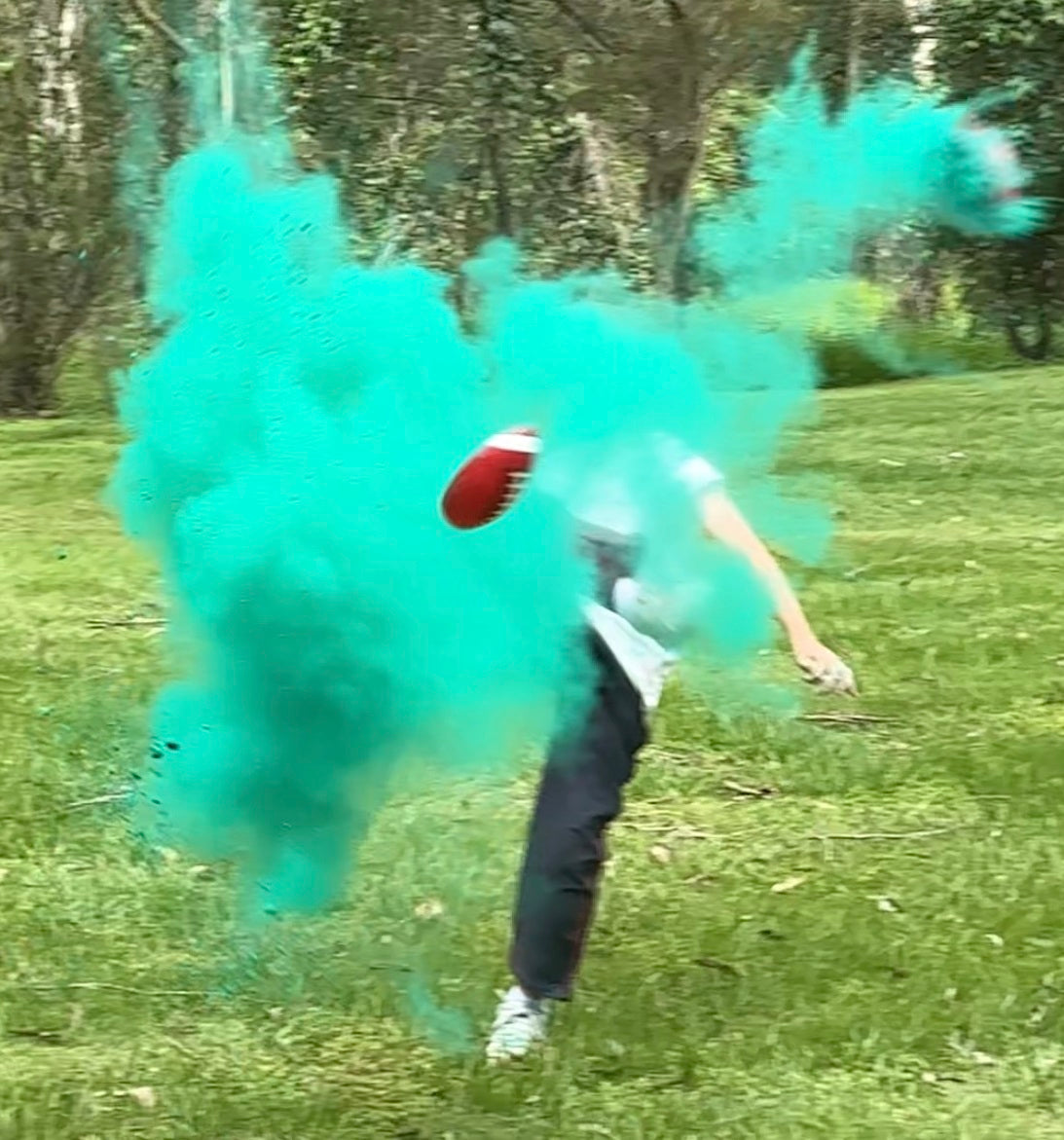 AFL Rugby Ball Gender Reveal image 5