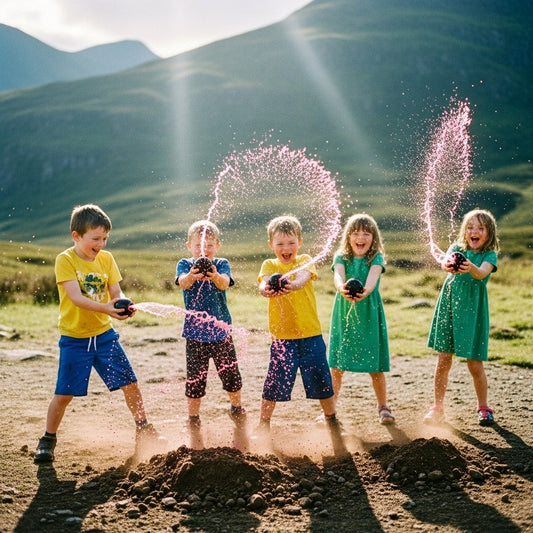 Joyful Children’s Outdoor Gender Reveal Celebration with Water Balloons