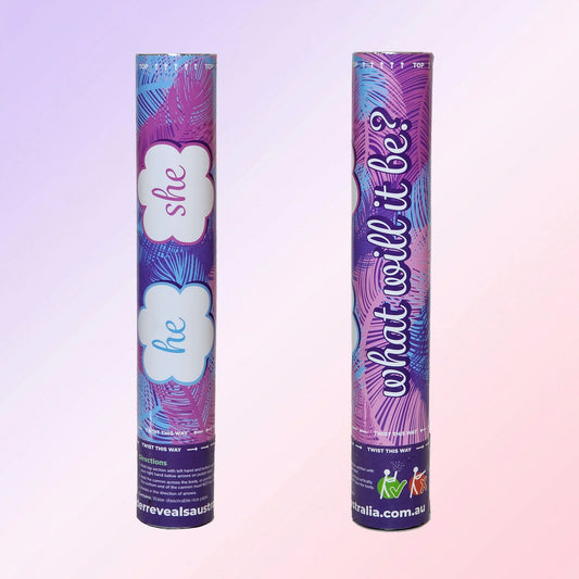 Gender Reveal Feather Cannon (Sold as a pair) image 1