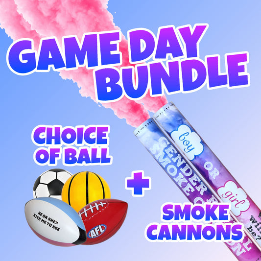 GAME DAY REVEAL BUNDLE CHOICE OF BALL + SMOKE CANNONS