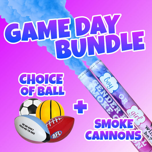 GAME DAY REVEAL BUNDLE CHOICE OF BALL + SMOKE CANNONS