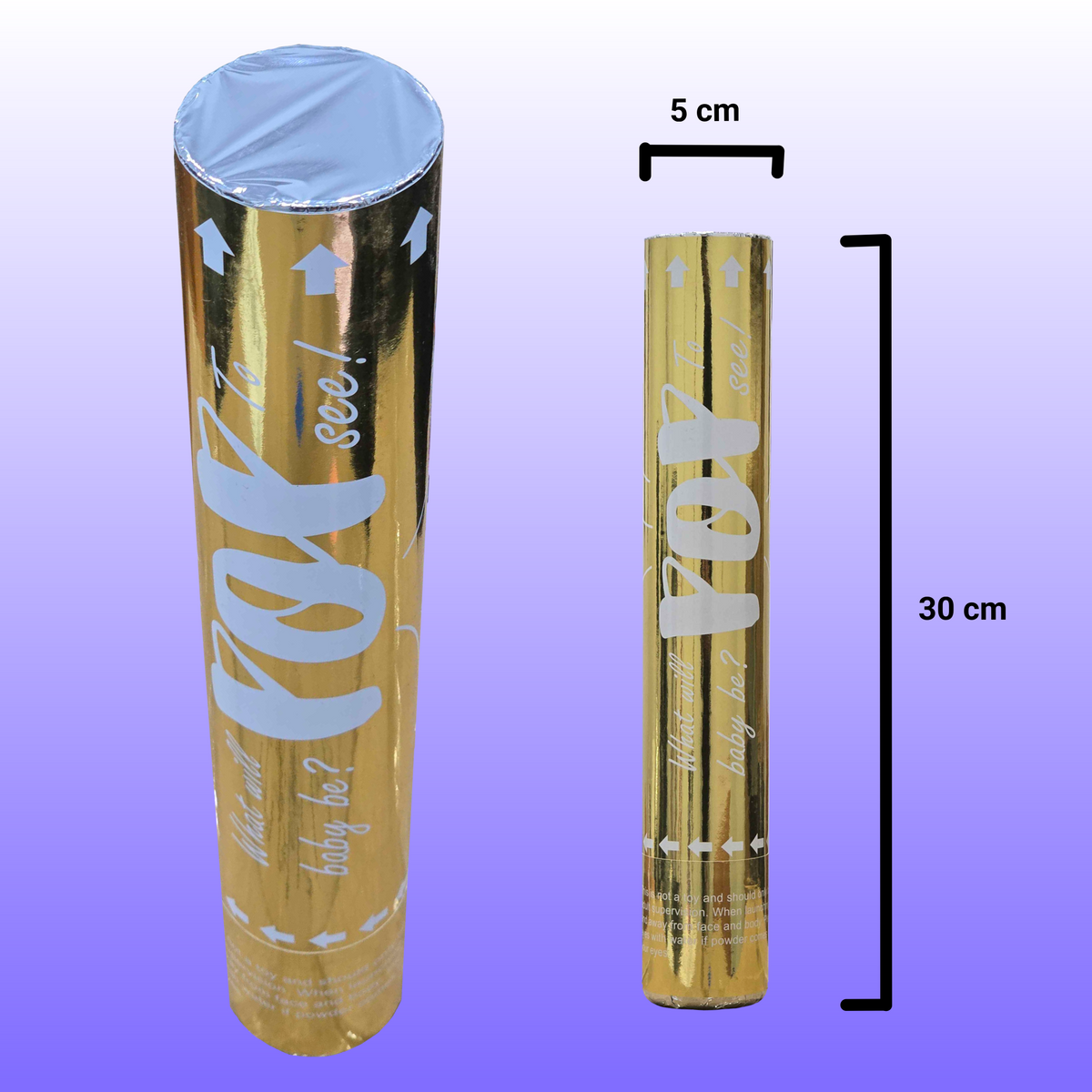 GOLD WRAPPED POWDER & CONFETTI CANNONS