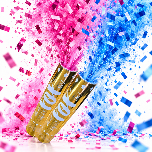 GOLD WRAPPED POWDER & CONFETTI CANNONS